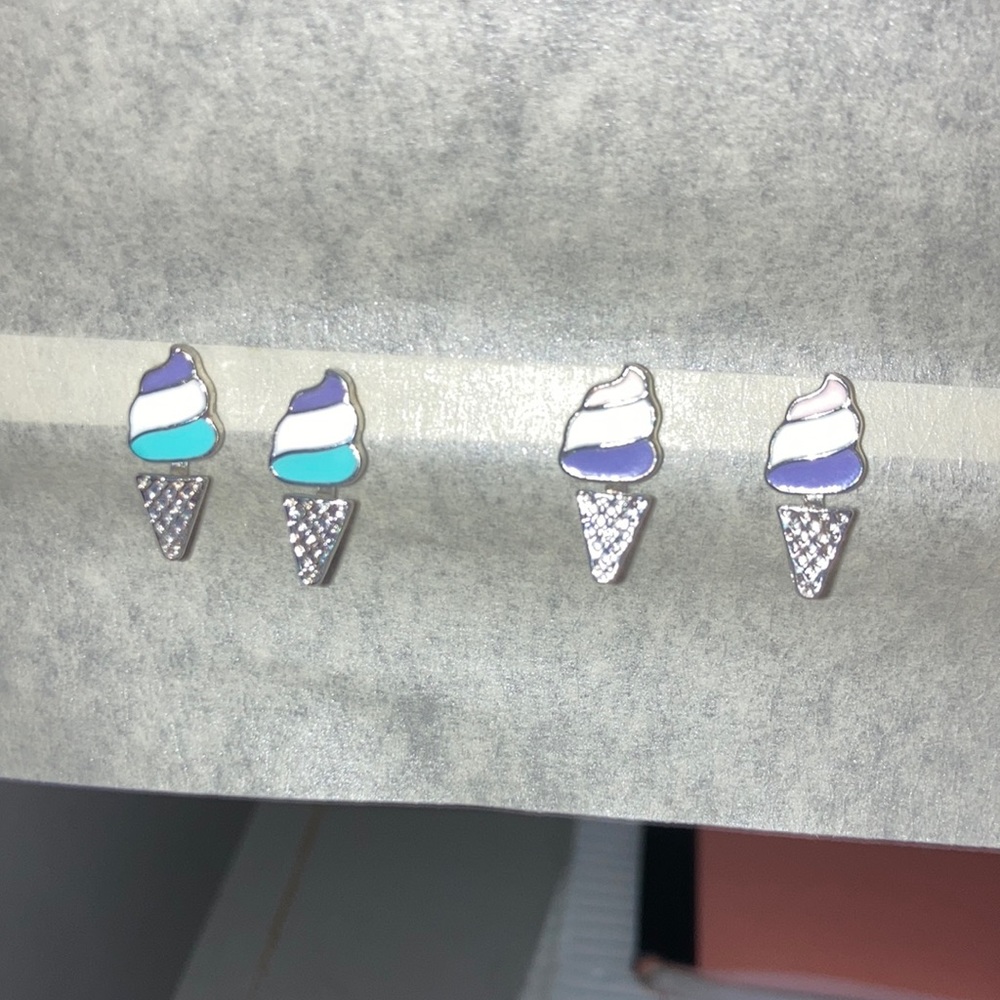 Ice Cream Cone Dangly Earrings